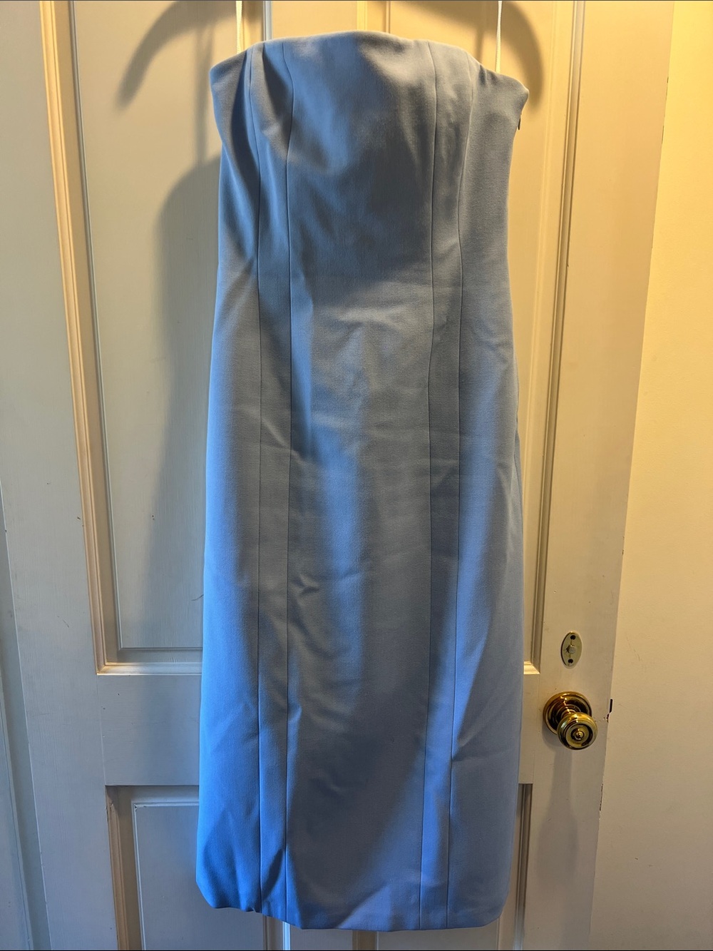 A.L.C. Strapless Light Blue Midi Dress